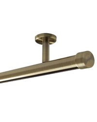 Single Rod Ceiling Mount H-Rail Curtain Track Antique Brass by   