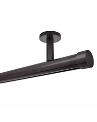 Single Rod Ceiling Mount H-Rail Curtain Track Brushed Black Nickel by  Brimar 