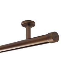 Single Rod Ceiling Mount H-Rail Curtain Track Brushed Bronze by  Brimar 