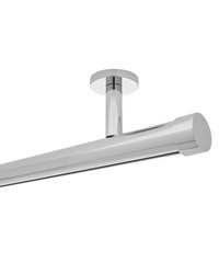 Single Rod Ceiling Mount H-Rail Curtain Track Chrome by  Brimar 