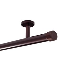 Single Rod Ceiling Mount H-Rail Curtain Track Oil Rubbed Bronze by   