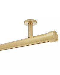 Single Rod Ceiling Mount H-Rail Curtain Track Satin Gold by   