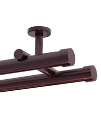 Double Rod Ceiling Mount H-Rail Curtain Track Oil Rubbed Bronze by  Brimar 