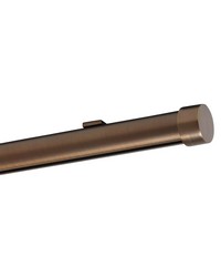 Single Rod Ceiling Clip Low Profile H-Rail Curtain Track Brushed Bronze by   