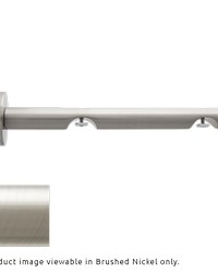 H-Rail Double Wall Bracket Brushed Nickel by  Aria Metal 