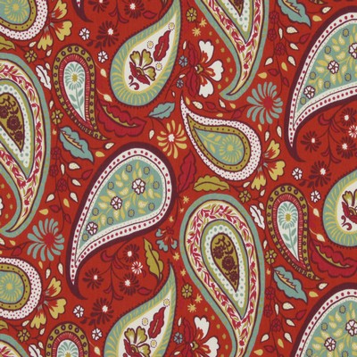 Robert Allen Art Paisley Poppy Fabric