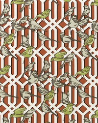 Aviary Trellis Poppy by  Robert Allen 