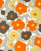 Robert Allen Top Floral Orange Crush