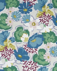 Splashy Garden Turquoise by  Robert Allen 