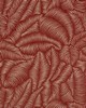 Robert Allen TROPIC FERNS BK   CINNABAR     