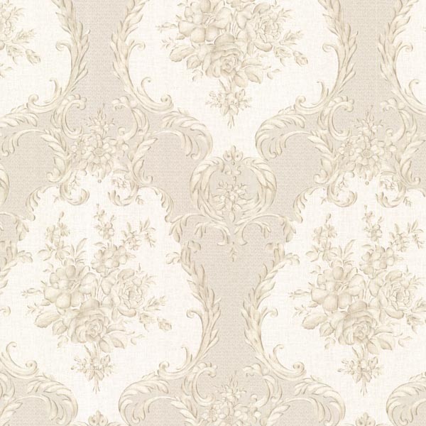 Mirage Viola Beige Damask Wallpaper