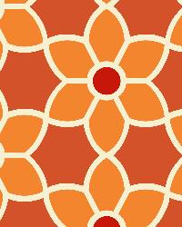 Flora Orange Geometric Floral by   