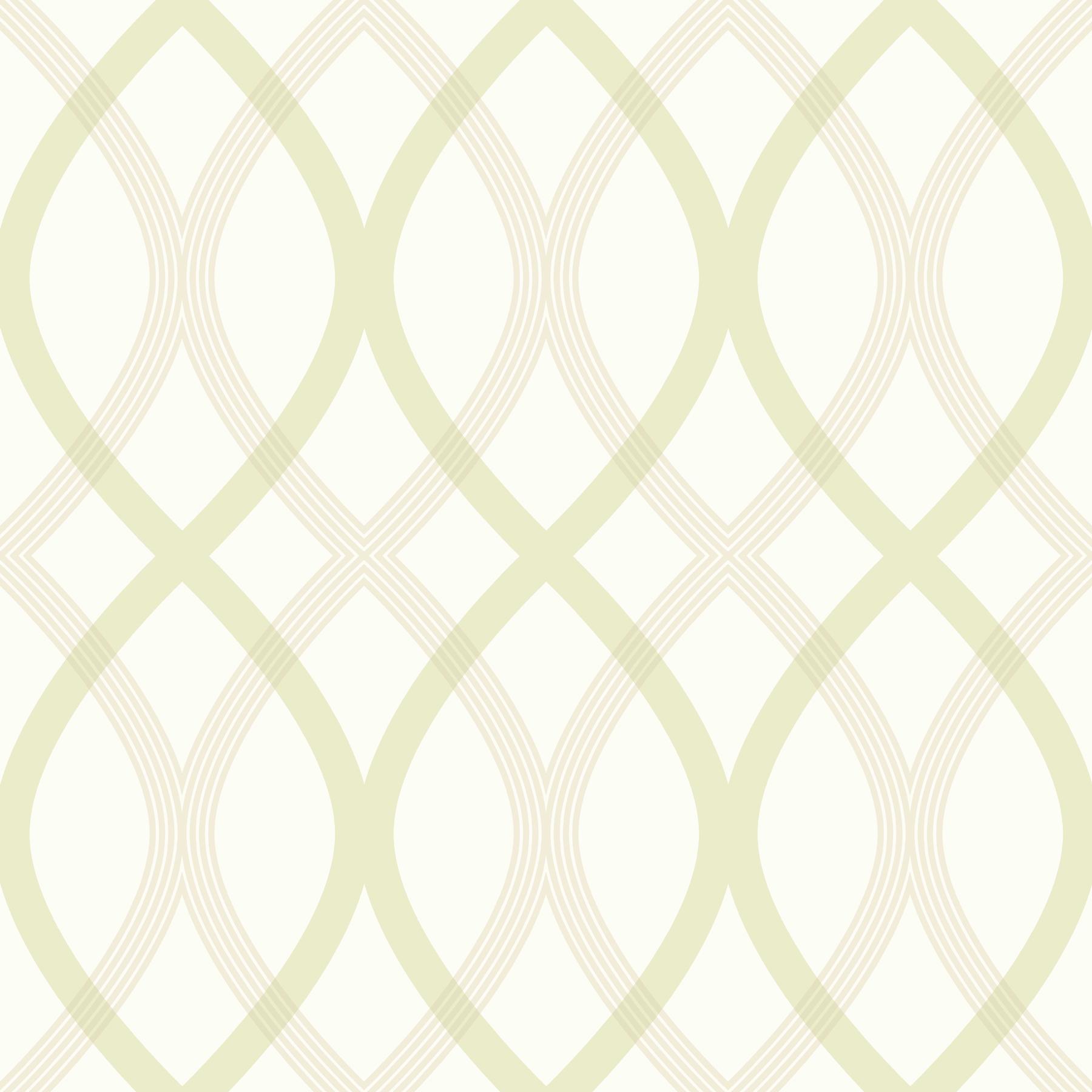 Brewster Wallcovering Contour Green Geometric Lattice Wallpaper