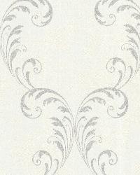 Quill Platinum Ironwork Leaf  by  Brewster Wallcovering 