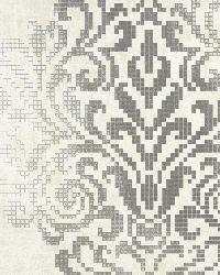 Lux Silver Foil Damask  by   