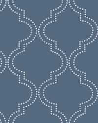 Tetra Blue Quatrefoil by  American Silk Mills 