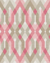 Harbour Pink Geometric Wallpaper by   