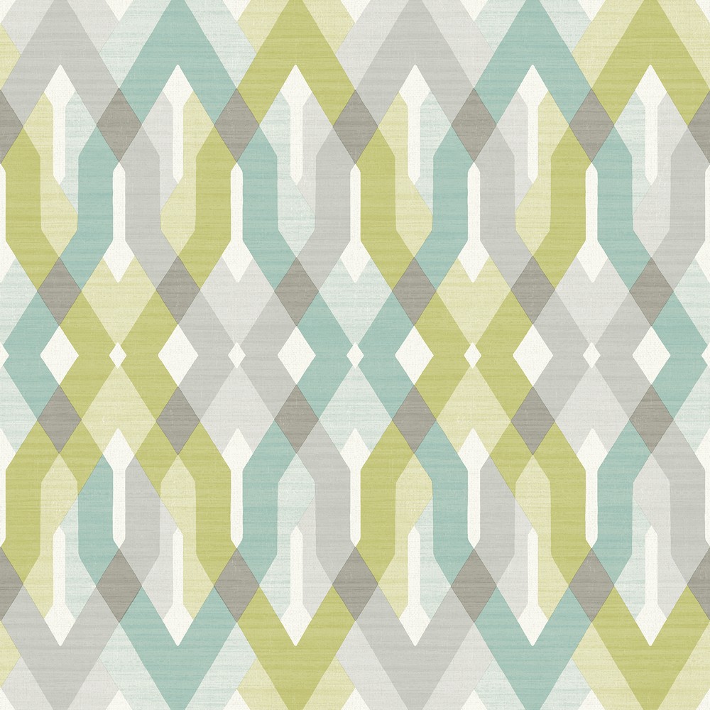 Brewster Wallcovering Harbour Green Lattice Wallpaper Wallpaper