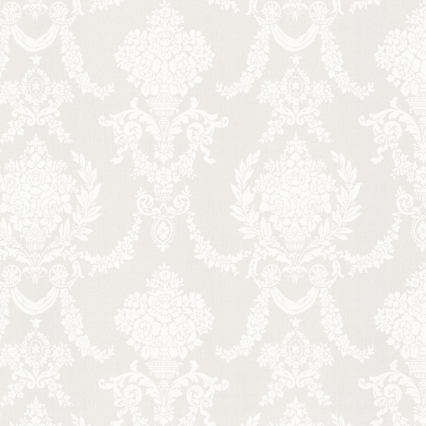 Brewster Wallcovering Sophia Grey Damask Wallpaper