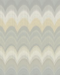 August Yellow Wave Wallpaper by  Brewster Wallcovering 