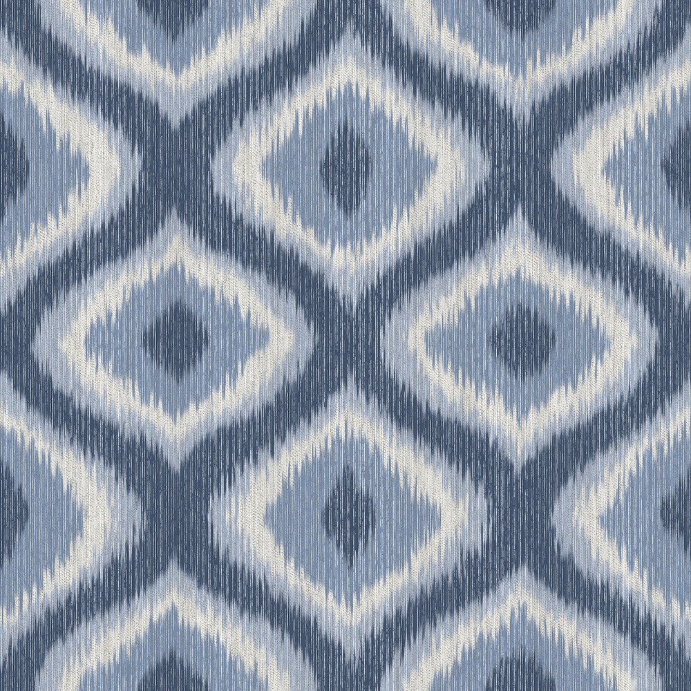 Brewster Wallcovering Abra Blue Ogee Wallpaper Wallpaper