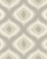 Abra Taupe Ogee Wallpaper by  American Silk Mills 