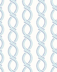 Helix Blue Stripe Wallpaper by   