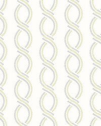 Helix Green Stripe Wallpaper by   