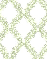 Harmony Green Ogee Wallpaper by   