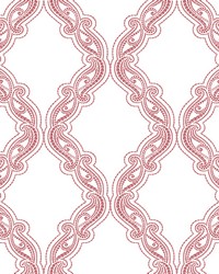 Harmony Coral Ogee Wallpaper by   