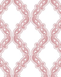 Harmony Coral Ogee Wallpaper by  Mirage 