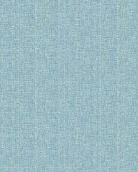 Oasis Turquoise Linen Wallpaper by   