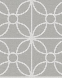 Savvy Grey Geometric Wallpaper by  Brewster Wallcovering 