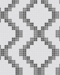 Mosaic Black Grid Wallpaper by   