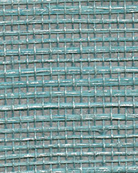Haiphong Turquoise Grasscloth Wallpaper by   