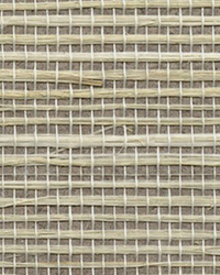 Quing Taupe Sisal Grasscloth Wallpaper by   
