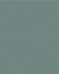 Twilight Green Geometric Wallpaper by   