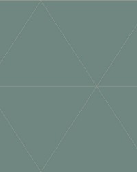 Twilight Green Geometric Wallpaper by  York Wallcovering 