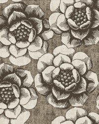 Fanciful Brown Floral Wallpaper by   