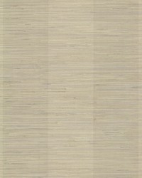Pasadena Grey Grasscloth Stripe Wallpaper by   