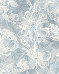 Allure Blue Floral Wallpaper by   