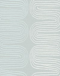 Zephyr Light Blue Abstract Stripe Wallpaper by   