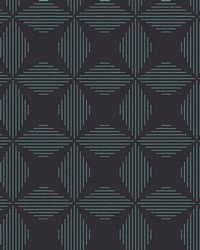 Telestar Navy Geometric Wallpaper by   