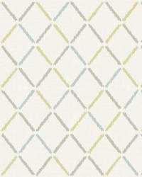 Allotrope Multicolor Linen Geometric Wallpaper by   