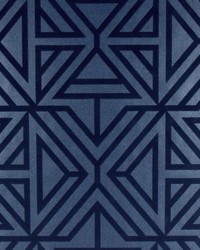 Helios Blue Geometric Wallpaper by   
