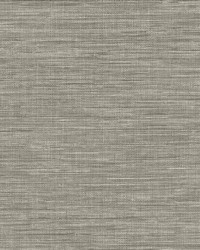 Exhale Grey Faux Grasscloth Wallpaper by   