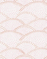 Bennett Pink Dotted Scallop Wallpaper by  B Berger 