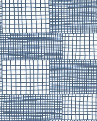 Maxwell Blue Geometric Wallpaper by   