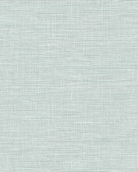 Exhale Light Blue Faux Grasscloth Wallpaper by   