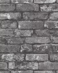 Debs Grey Exposed Brick Wallpaper by   